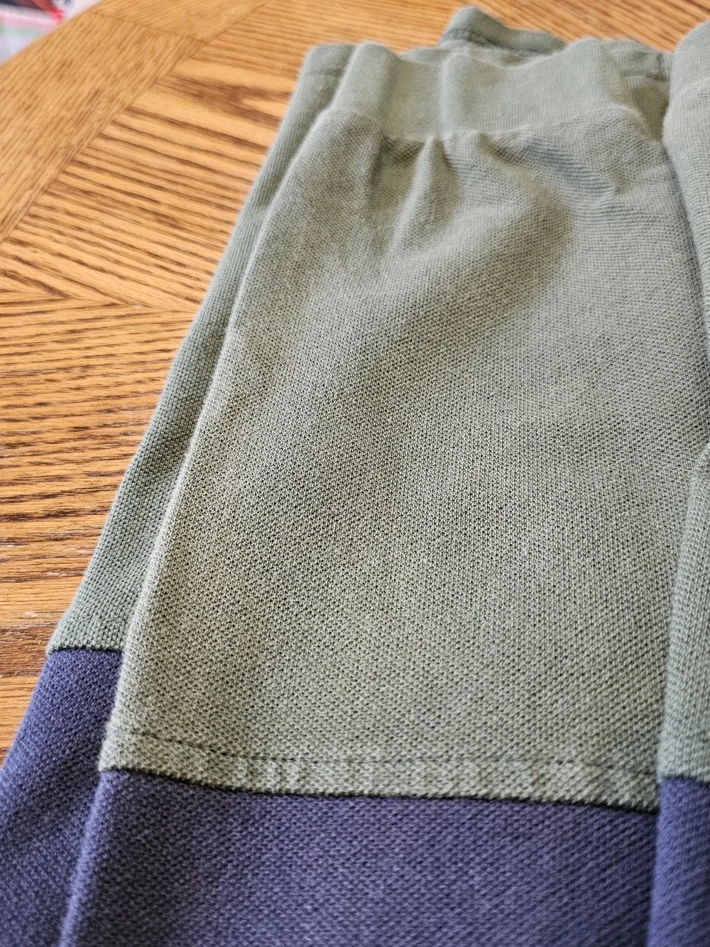 Levi's Relaxed Colorblock Rugby Polo Shirt Large Green Gray Long Sleeve